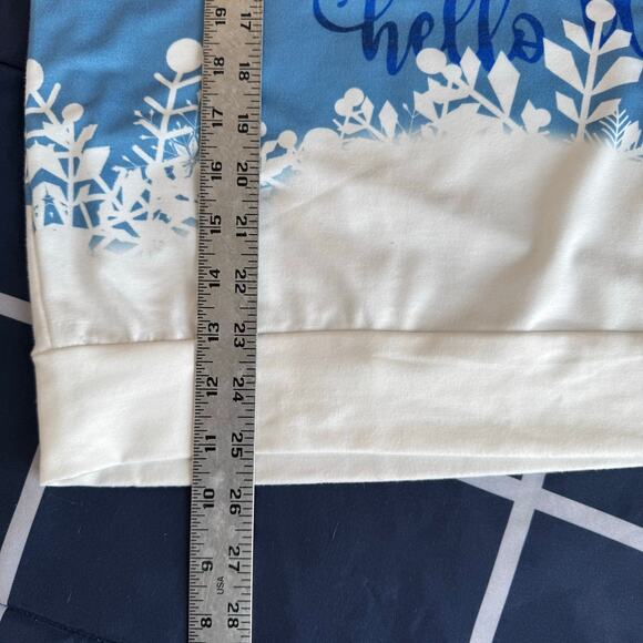 Winter Snowflake Graphic Sweatshirt Women’s Large 100% Polyester - Picture 5 of 7